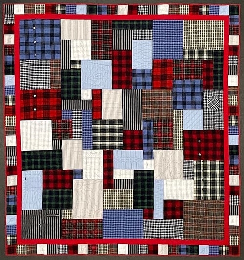 Memorial Quilt made from clothing by Too Cool T-shirt Quilts